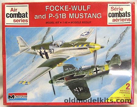 Monogram 1/48 Focke-Wulf FW-190 and North American P-51Mustang - 'Air Combat Series', 6081 plastic model kit